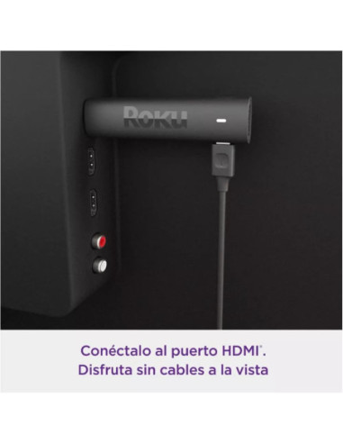 STREAMING ROKU EXPRESS 4K HDR WIFI MANDO DE VOZ DOLBY VISION CON CABLE HDMI CTRL REMOTO COMPATIBLE GOOGLE ALEXA NEGRO