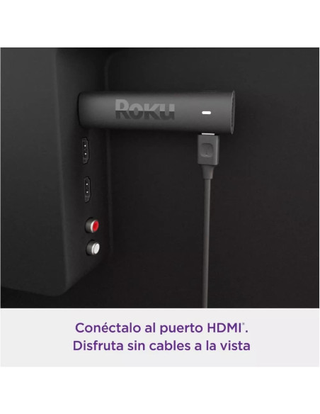 STREAMING ROKU EXPRESS 4K HDR WIFI MANDO DE VOZ DOLBY VISION CON CABLE HDMI CTRL REMOTO COMPATIBLE GOOGLE ALEXA NEGRO