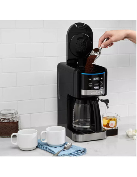 CAFETERA CUISINART PROGRAMABLE HASTA 24H ANTES SIST  AGUA CALIENTE JARRA 12TZ APAGADO AUTOMATICO CON FILTRO NEGRA