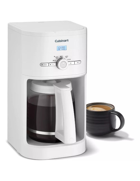CAFETERA CUISINART PROGRAMABLE HASTA 24H ANTES JARRA 12TZ APAGADO AUTOMATICO CON FILTRO BLANCA