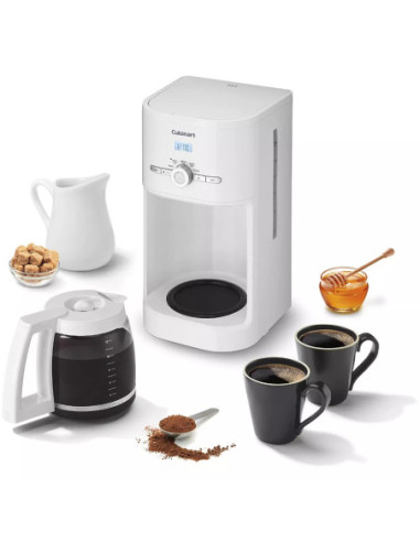 CAFETERA CUISINART PROGRAMABLE HASTA 24H ANTES JARRA 12TZ APAGADO AUTOMATICO CON FILTRO BLANCA