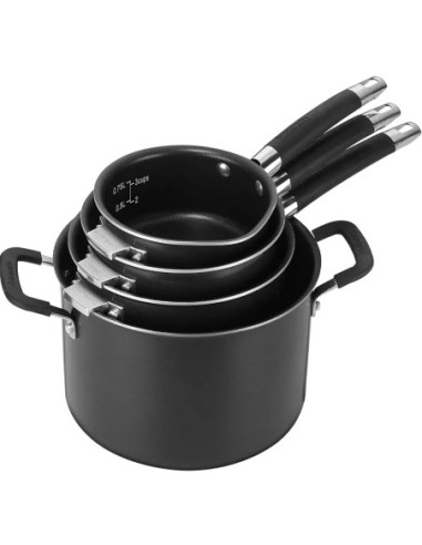 SET DE OLLAS CUISINART 12PCS ANTIADHERENTE ALUMINIO NEGRO
