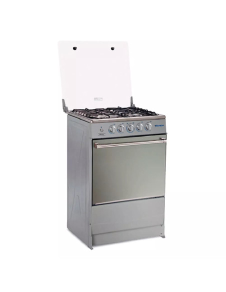 Cocina Innova   Gas   24 Pulgadas   4 Q   Horno   Encendido Elec    Tablero Acero Inox