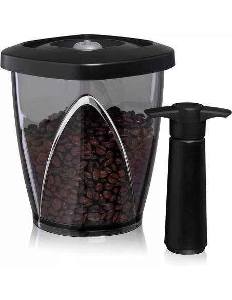 CONSERVADOR DE CAFE VACU VIN CON BOMBA AL VACIO COLOR NEGRO