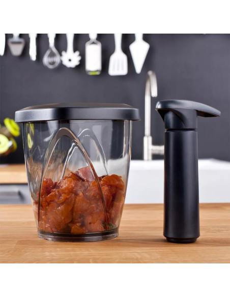 CONSERVADOR DE CAFE VACU VIN CON BOMBA AL VACIO COLOR NEGRO