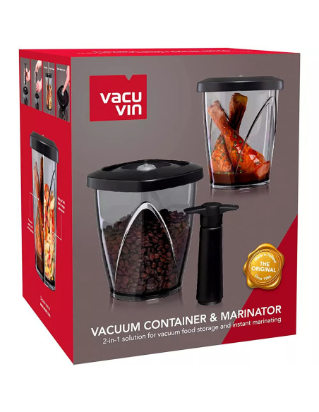 CONSERVADOR DE CAFE VACU VIN CON BOMBA AL VACIO COLOR NEGRO