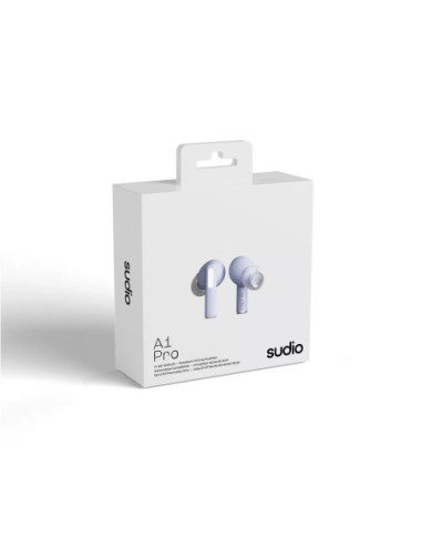 AUDIFONOS SUDIO A1 PRO INALAMBRICO ESTILO TAPON 13MM BT-MICROF. INTEGR. 6H DUR. USB-C IPX4 CANCELA RUIDO PURPURA