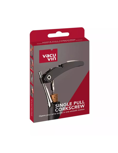 SACACORCHOS DE UN MOVIMIENTO VACU VIN POLIFUNCIONAL NEGRO