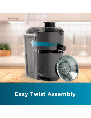 EXTRACTOR DE JUGOS BLACK DECKER 400W RECIPIENTE 28 OZ NEGRO