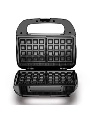 Waflera Black Decker Divisor De 4 Secciones 760W Antiadherente Negra