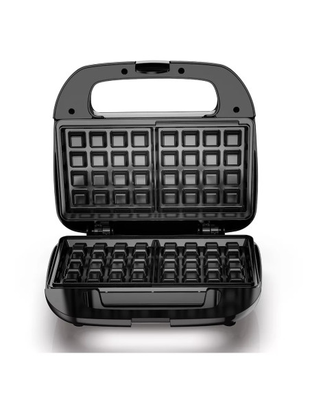 Waflera Black Decker Divisor De 4 Secciones 760W Antiadherente Negra