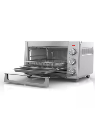 Horno Tostador Airfryer 5 En 1 Black Decker 6 Rebanadas 1500W Acero Inox