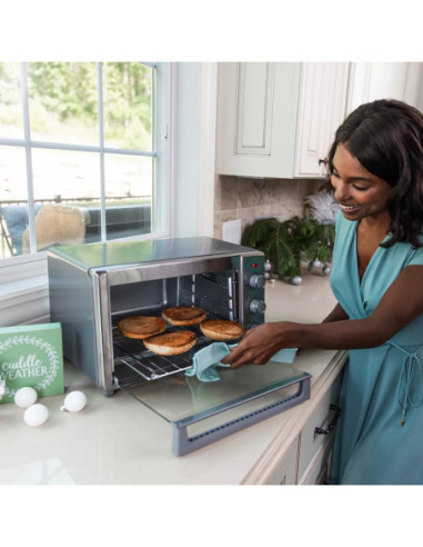 Horno Tostador Airfryer 5 En 1 Black Decker 6 Rebanadas 1500W Acero Inox