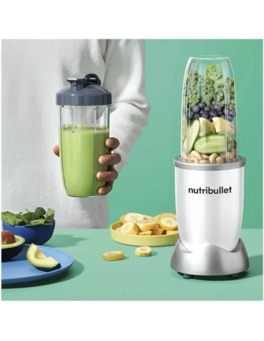 Licuadora Nutribullet 8Pcs 900W Jarra Plastico Color Blanco Mate