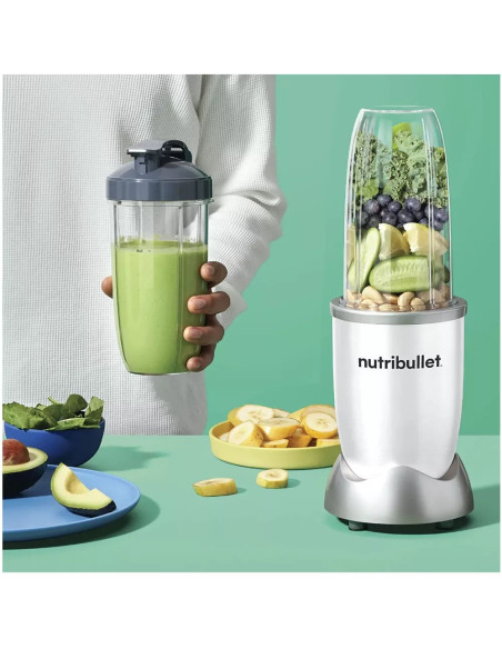 Licuadora Nutribullet 8Pcs 900W Jarra Plastico Color Blanco Mate