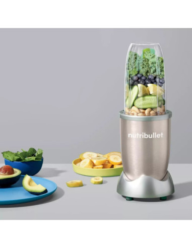 Licuadora Nutribullet 9Pcs 900W Jarra Plastico Color Champagne