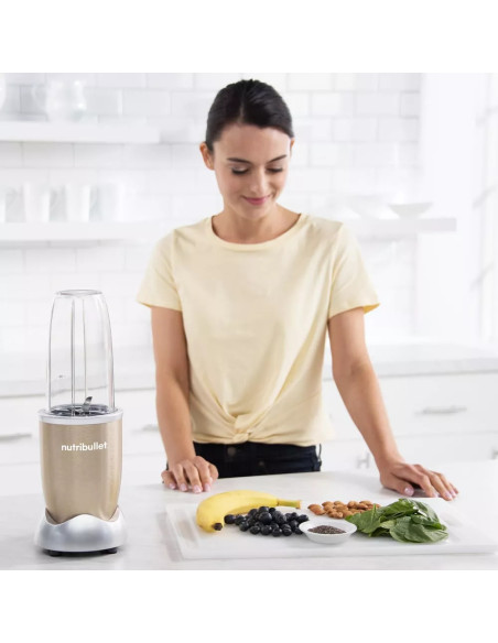 Licuadora Nutribullet 9Pcs 900W Jarra Plastico Color Champagne