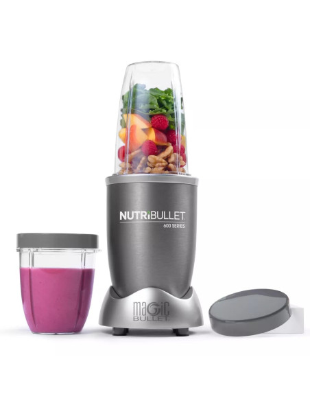 LICUADORA NUTRIBULLET 8PCS 600W JARRA PLASTICO COLOR GRIS