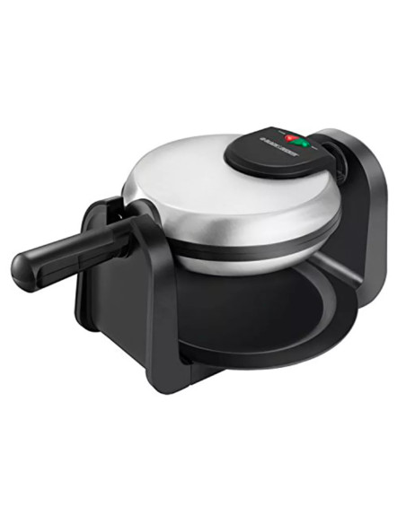 Waflera Giratoria Black Decker Estilo Belga Divisor De 4 Secciones Antiadherente Gris