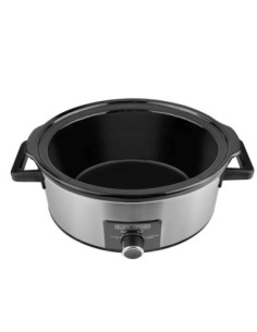 Olla De Coccion Lenta Black Decker Capacidad 7lts 3 Ajustes 320w Perilla Tapa Vidrio Sylver 2