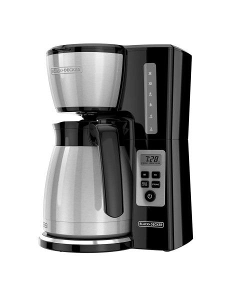 Cafetera Black Decker 12 Tazas Programable Termica Digital Con Jarra De Acero Inox