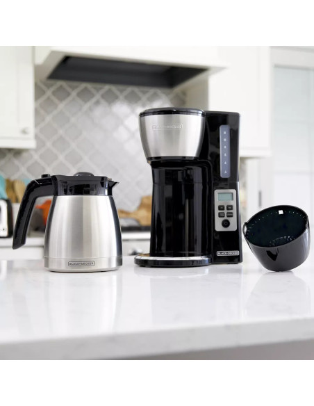 Cafetera Black Decker 12 Tazas Programable Termica Digital Con Jarra De Acero Inox