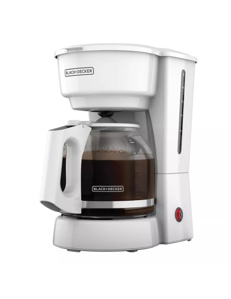 CAFETERA BLACK DECKER-12 TAZAS-SISTEMA GOTEO-BOTON ENCENDIDO Y APAGADO-BLANCA