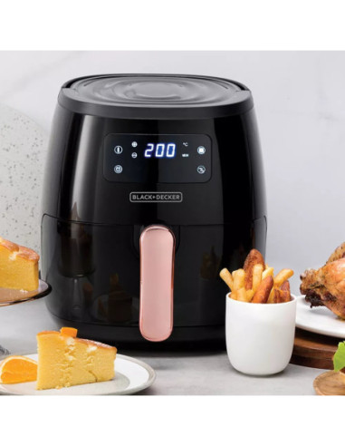 Freidora De Aire Black Decker Saludable 7 Funciones   5 7lts Panel Dig  Negro