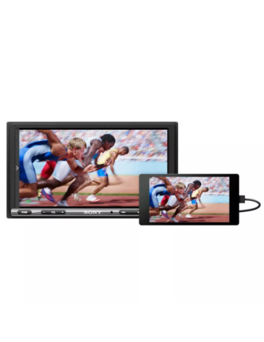 Radio De Carro Sony Pantalla 17 6Cm 4 Altavoces 55W Fm Bt Usb Aux Touch Comando De Voz Acceso Camara Post  Extrabass