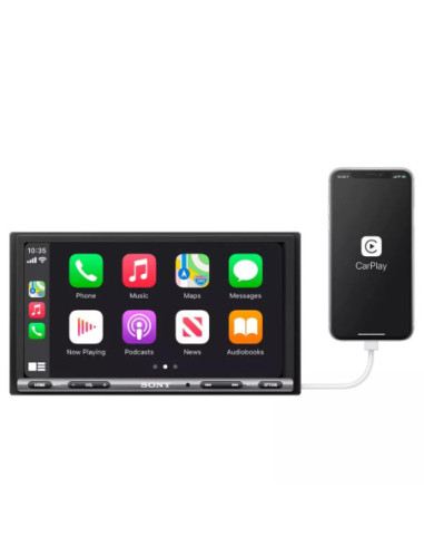 Radio De Carro Sony Pantalla 17 6Cm 4 Altavoces 55W Fm Bt Usb Aux Touch Comando De Voz Acceso Camara Post  Extrabass