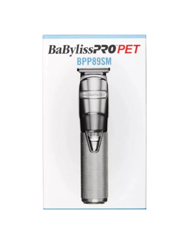 Cortador De Pelo Trimmer Baby Liss Pro Para Mascotas 9Pcs Inalambrico Recargable Gris