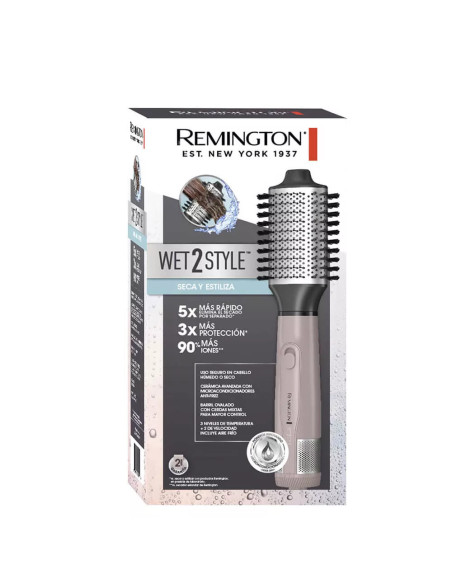 Cepillo de Aire Remington Wet2Style 1200W 3 Niveles de Temperatura 2 Velocidades Color Blush