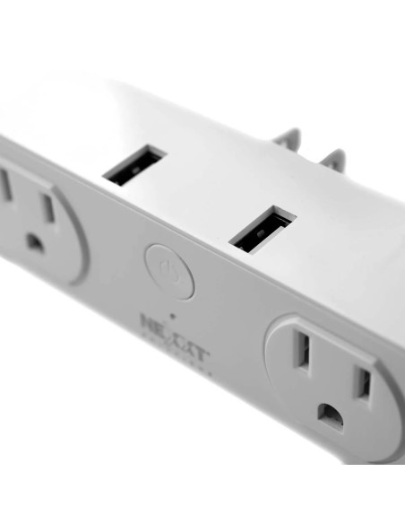 Tomacorriente Smart Nexxt 2  Enchufes Y 2Usb Wifi Alexa Google Assist  Hasta 1875W Ios Andr