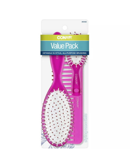 Set De Cepillos Conair 3 Pzas Colores