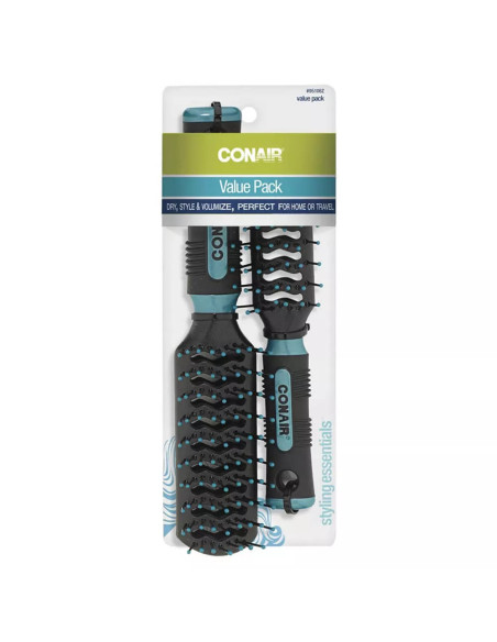 Cepillo De Cabello Conair 2Pzas Respiradero Colores