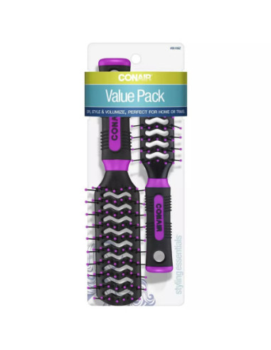 Cepillo De Cabello Conair 2Pzas Respiradero Colores