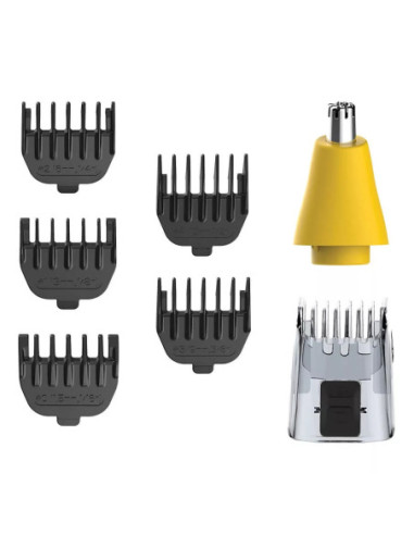 Recortadora Todo En 1 Remington Indestructible Recargable Cuchillas Acero Inox  Amarilla