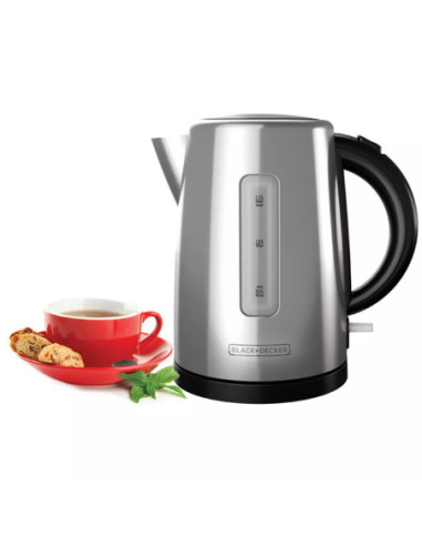 Tetera Electrica Black Decker 1500W 1 7 Lts Apagado Automatico Base Giratoria Acero Inox
