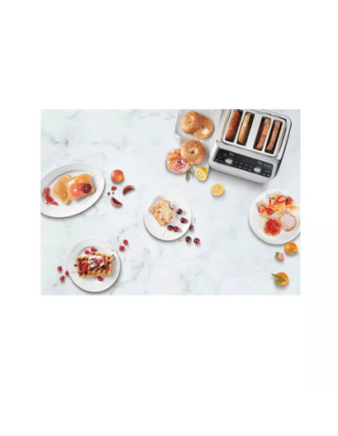 Tostadora Cuisinart Motorizado Digital 4 Posiciones 7 Sombras 8 Funcion Memoria 6 Tipos Pan Acero Inox