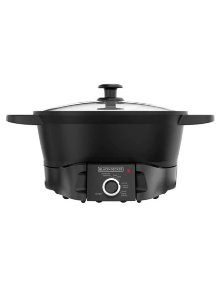 Olla Multifuncion Black Decker 28 Tazas 5 Funciones 800W Tapa de Vidrio Templado Negra