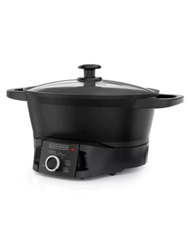 Olla Multifuncion Black Decker 28 Tazas 5 Funciones 800W Tapa de Vidrio Templado Negra