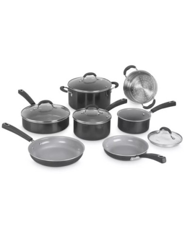 SET DE OLLAS CUISINART 11 PCS NEGRO