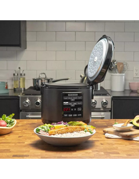 Olla Multifuncion Black Decker Digital 12 Tazas 12 Funciones 500W Negra