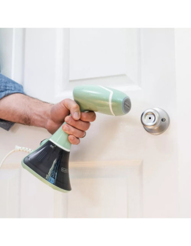 Plancha Vertical Black Decker 1400W Vaporizador  Placa Planchado 45 Seg  Verde