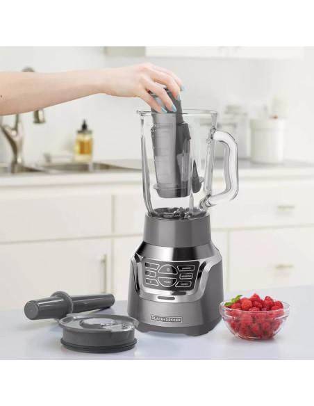 Licuadora Black Decker 3 En 1  900W 3 Vel  3 Funciones Progr  Gris