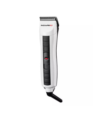 Cortador de Pelo Baby Liss Pro para Mascotas 10Pcs Dos Velocidades Alambrico Blanco