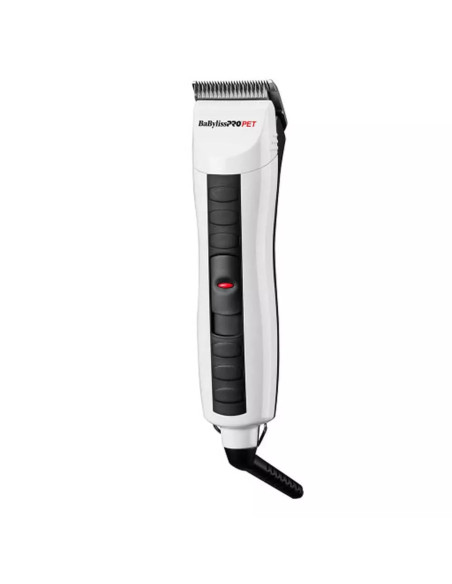Cortador de Pelo Baby Liss Pro para Mascotas 10Pcs Dos Velocidades Alambrico Blanco