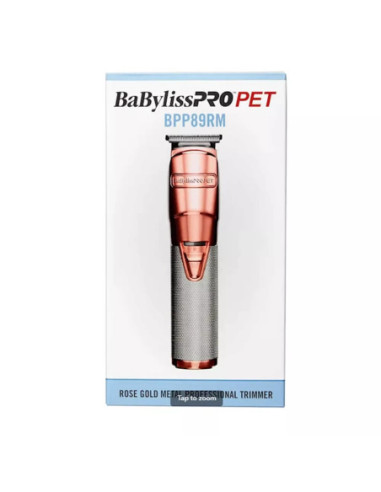 Cortador de Pelo Trimmer Baby Liss Pro Para Mascotas 9Pcs Inalambrico Recargable Gold