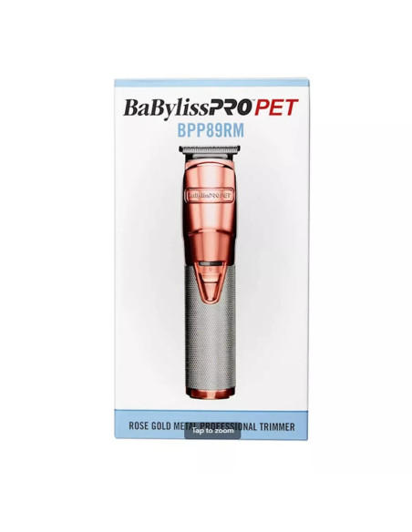 Cortador de Pelo Trimmer Baby Liss Pro Para Mascotas 9Pcs Inalambrico Recargable Gold
