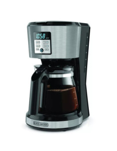 CAFETERA BLACK DECKER 12 TAZAS PROGRAMABLE DIGITAL CON JARRA DE VIDRIO NEGRA 2